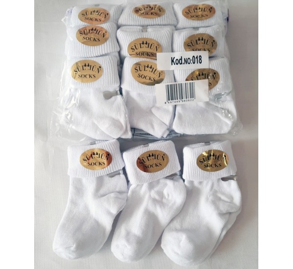 Шкарпетки для немовлят, бавовна 12 шт (0-6 міс) ViT_018