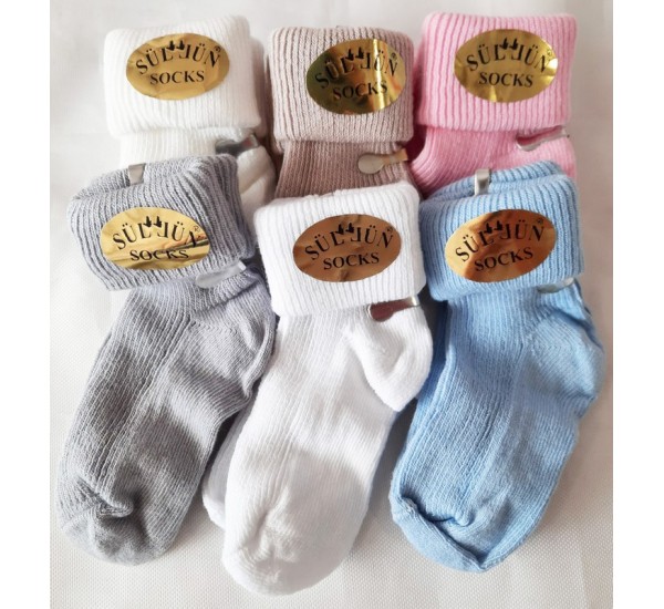 Шкарпетки для немовлят, бавовна 12 шт (0-6 міс) ViT_173