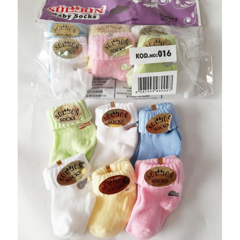Шкарпетки для немовлят, бавовна 12 шт (0-3 міс) ViT_016