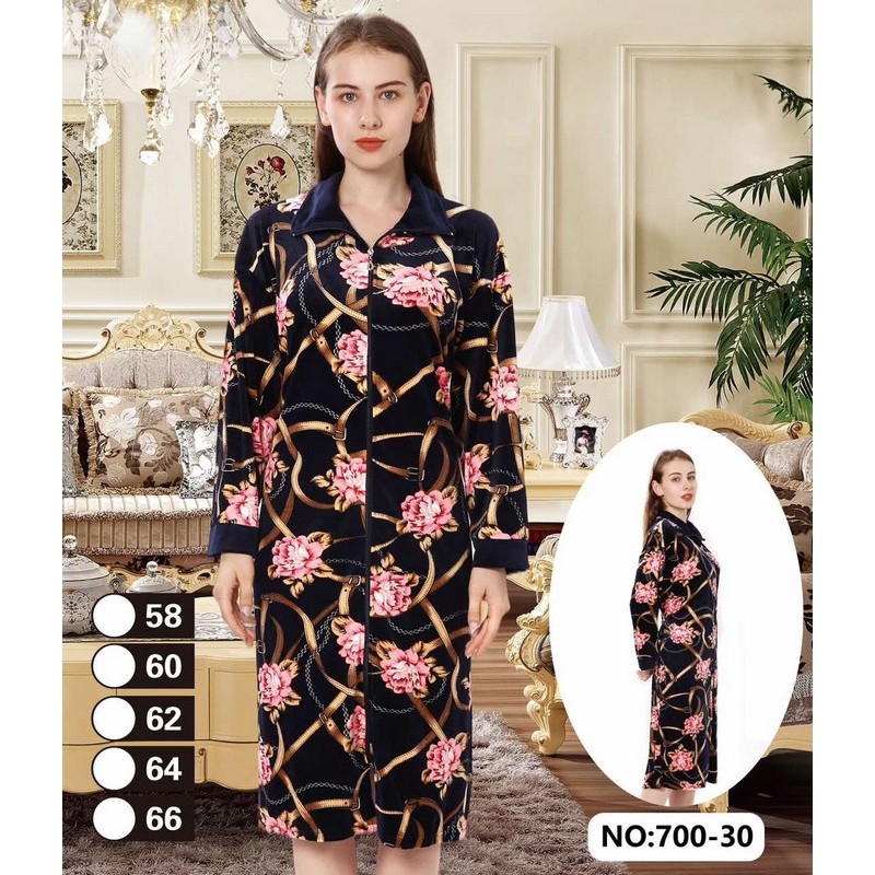 Халат жіночий ZeL1396_700-30 велюр 5 шт (58-66 р)