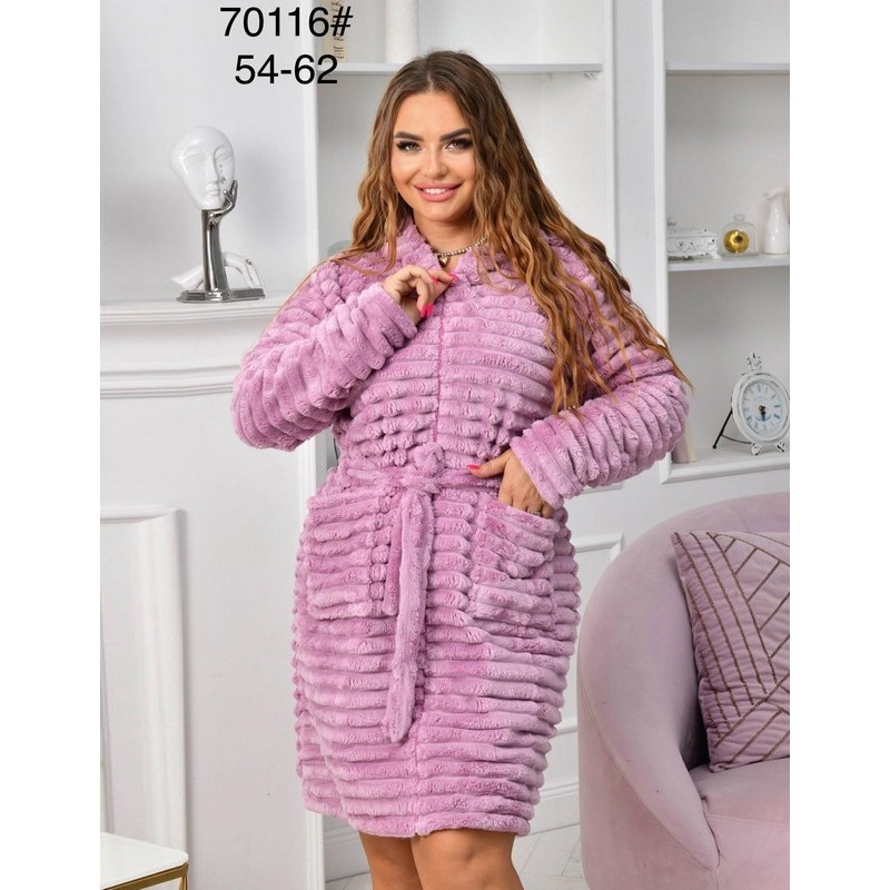 Халат женский, махра 5 шт (M-3XL) ZeL1396_70116