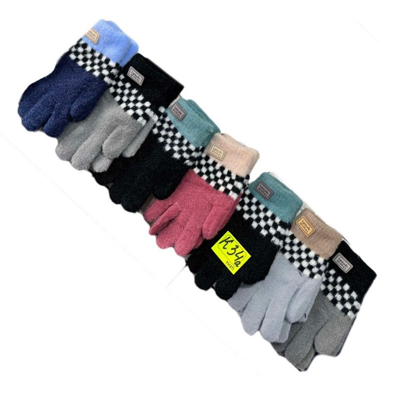 Рукавички жіночі 12 шт (10-18 років) альпака ZiN_K34a