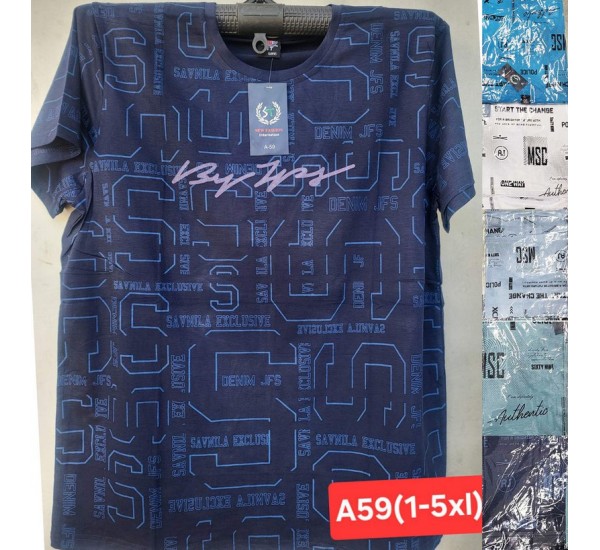 Футболка чоловіча, трикотаж, 5 шт (1-5XL) BL3060_A59