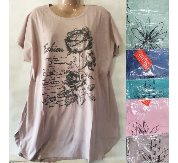 Футболка жіноча, трикотаж, 5 шт (6-10XL) BL3060_211272