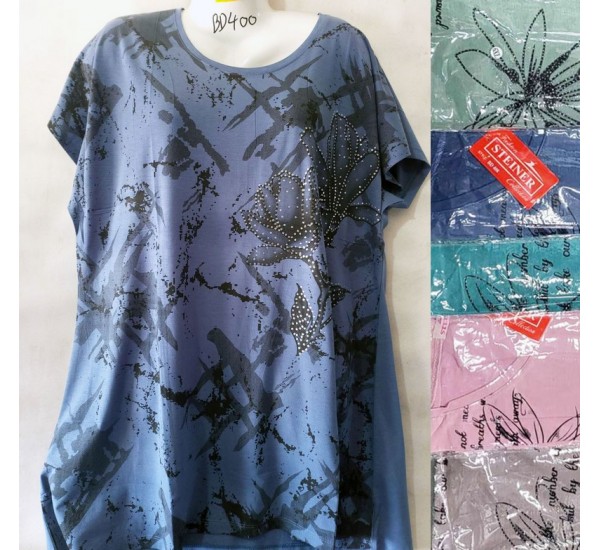 Футболка жіноча, трикотаж, 5 шт (5-8XL) BL3060_BD400