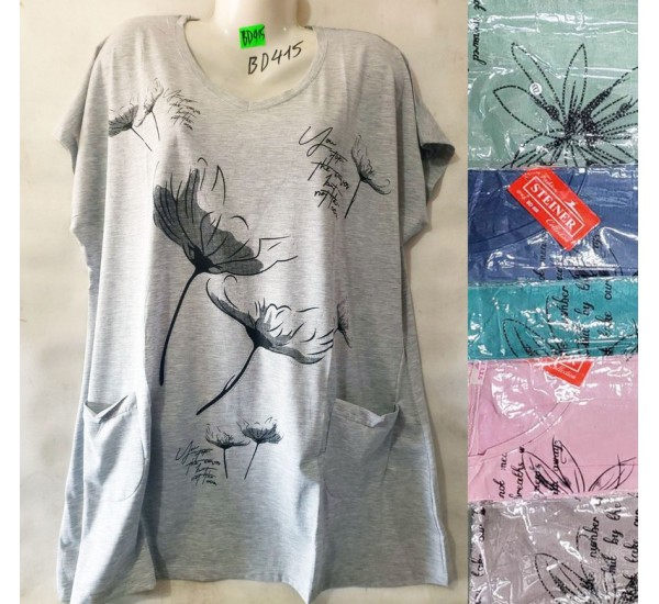 Футболка жіноча, трикотаж, 5 шт (5-8XL) BL3060_BD415