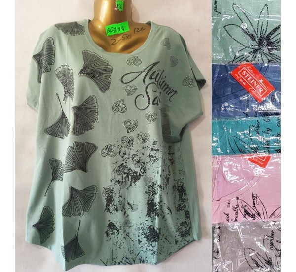 Футболка жіноча, трикотаж, 5 шт (5-8XL) BL3060_BD404