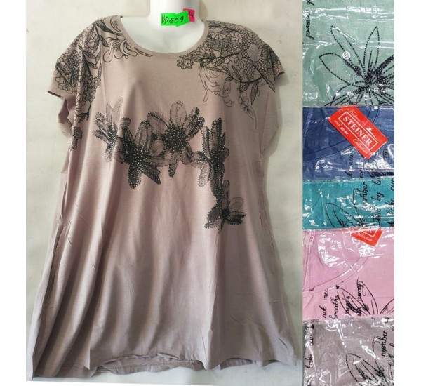 Футболка жіноча, трикотаж, 5 шт (5-8XL) BL3060_BD409