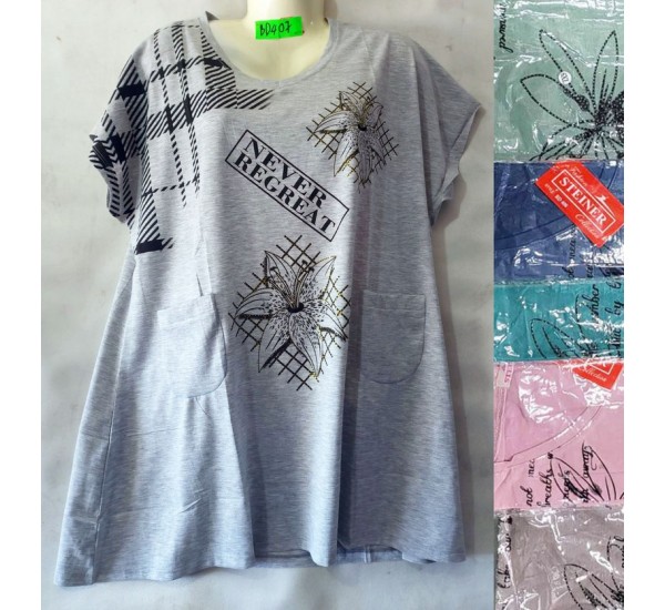 Футболка жіноча, трикотаж, 5 шт (5-8XL) BL3060_BD407