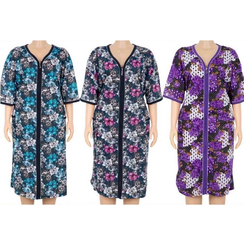 Халат жіночий, віскоза 5 шт (10-18XL) DLD_S52