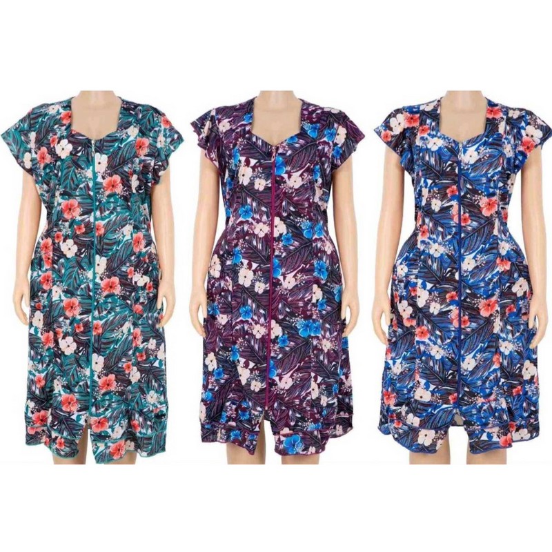 Халат жіночий, віскоза 5 шт (1-5XL) DLD_S48