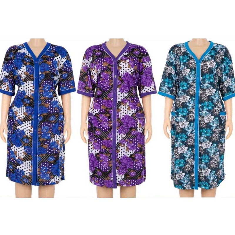 Халат жіночий, віскоза 5 шт (10-18XL) DLD_S40