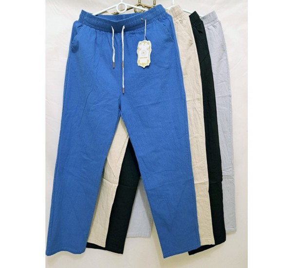 Брюки женские 6 шт (3-8XL) лён/коттон DLD_916