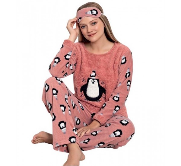 Піжама жіноча, махра/фліс 4 шт (M-2XL) HR1930_221010