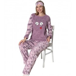 Піжама жіноча, махра/фліс 4 шт (M-2XL) HR1930_221011