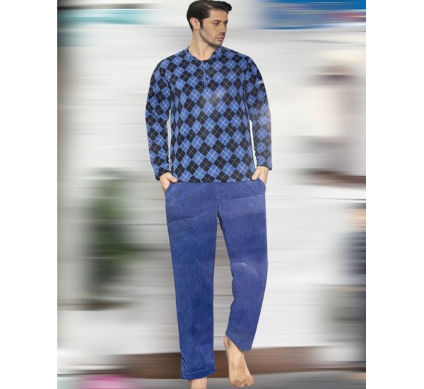 Піжама чоловіча, фліс 4 шт (L-3XL) HR1930_221019