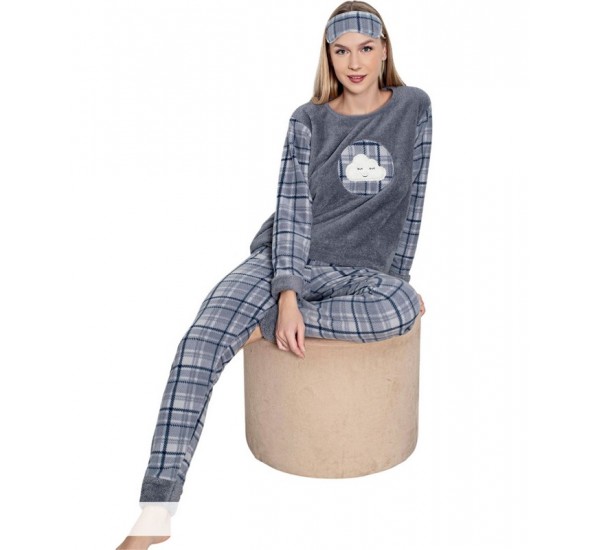 Піжама жіноча, махра/фліс 4 шт (M-2XL) HR1930_221006