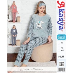 Піжама жіноча, махра/фліс 4 шт (M-2XL) HR1930_02127