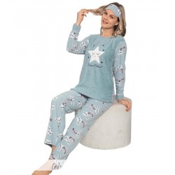 Піжама жіноча, махра/фліс 4 шт (M-2XL) HR1930_221009