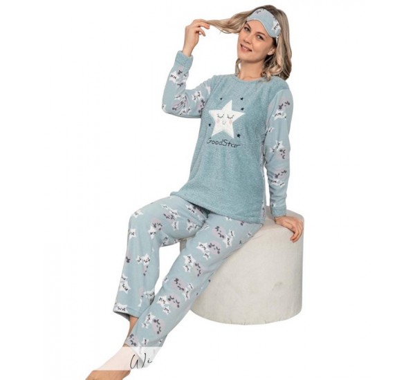 Піжама жіноча, махра/фліс 4 шт (M-2XL) HR1930_221009