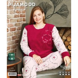 Піжама жіноча, махра/фліс 4 шт (3-6XL) HR1930_14209