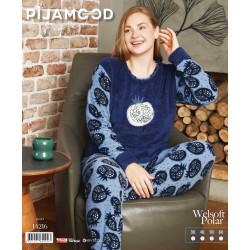 Піжама жіноча, махра/фліс 4 шт (3-6XL) HR1930_14216