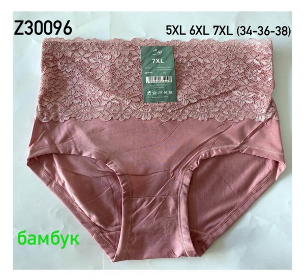Труси жіночі 12 шт (5-7XL) бамбук KiE_Z30096t