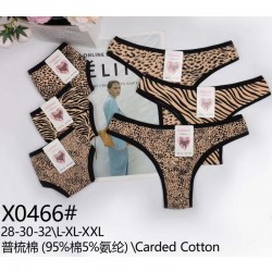 Стринги женские 12 шт (L-2XL) коттон KiE_XO466