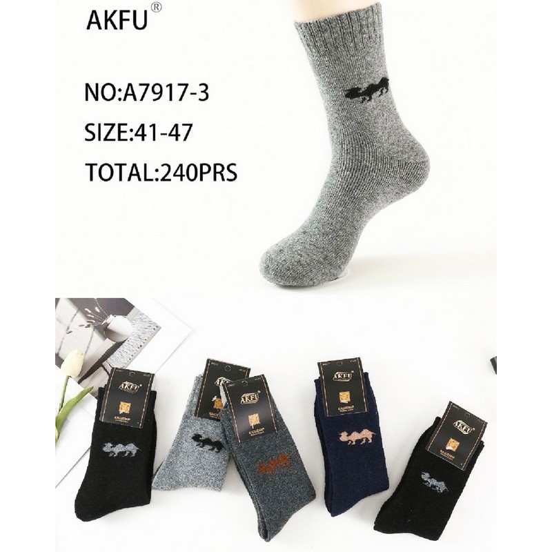 Шкарпетки чоловічі 10 шт (41-47 р) ангора/махра KiE_A7917-3