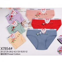 Трусы детские 12 шт (2-12 лет) рубчик KiE_X7854