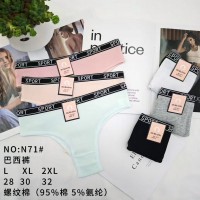 Труси жіночі 12 шт (L-2XL) рубчик KiE_N71