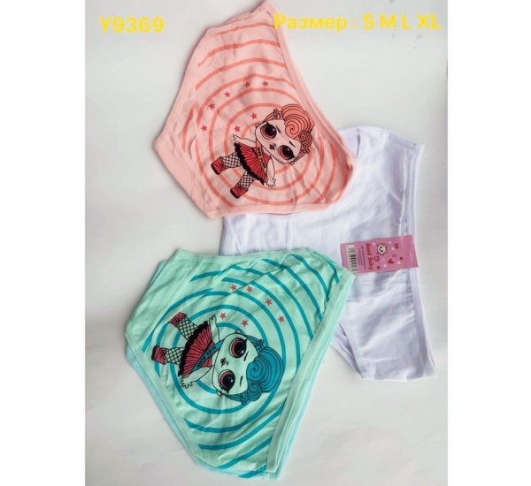 Трусы детские 12 шт (S-XL) коттон KiE_Y9369