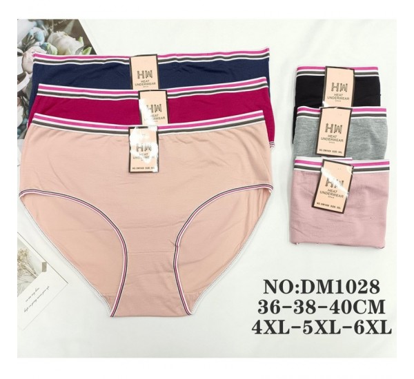 Трусы женские 12 шт (4-6XL) коттон KiE_DM1028