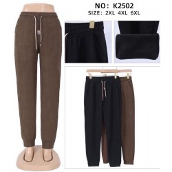 Брюки женские 6 шт (2-6XL) флис KiE_K2502