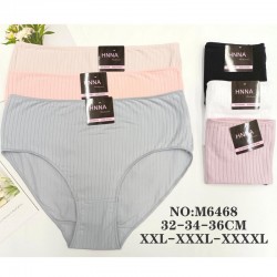Труси жіночі, рубчик 12 шт (2-4XL) KiE_M6468