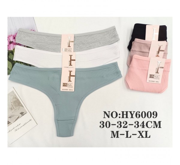 Стринги жіночі, рубчик 12 шт (M-XL) KiE_HY6009