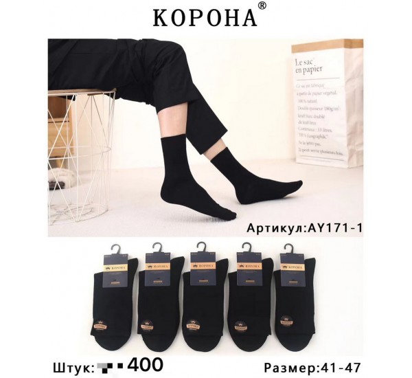 Носки мужские, коттон 10 шт (41-47 р) KiE_AY171-1