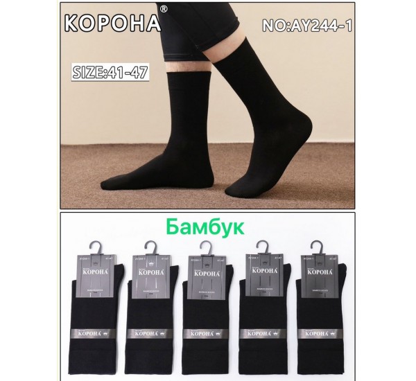 Носки мужские, бамбук 10 шт (41-47 р) KiE_AY244-1
