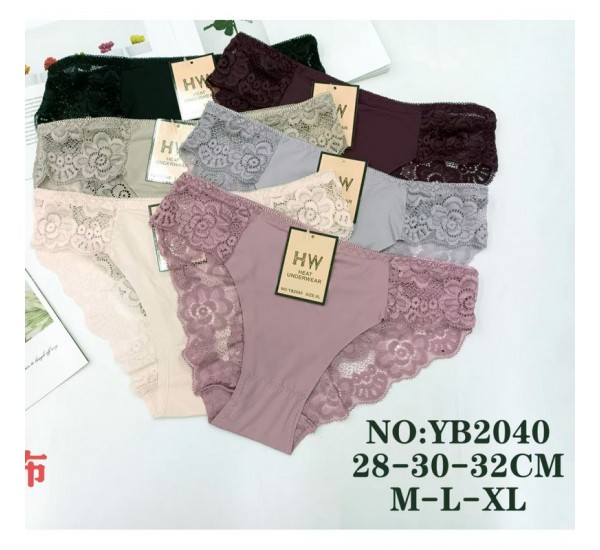 Трусы женские, полиэстер 12 шт (M-XL) KiE_YB2040