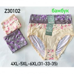Труси жіночі 12 шт (4-6XL) бамбук KiE_Z30102c