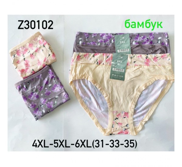 Труси жіночі 12 шт (4-6XL) бамбук KiE_Z30102c
