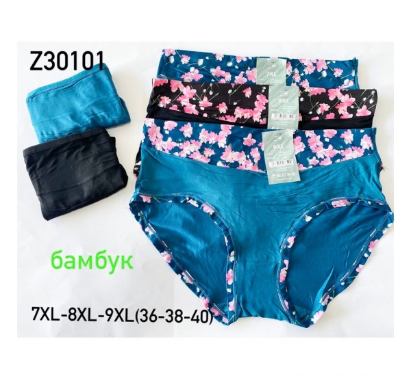 Труси жіночі 12 шт (7-9XL) бамбук KiE_Z30101c