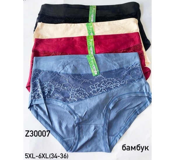 Труси жіночі 12 шт (5-6XL) бамбук KiE_Z30007