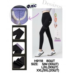 Лосины женские 8 шт (S-3XL) флис KiE_H9118