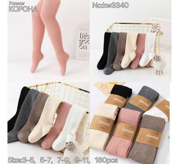 Колготи дитячі 24 шт (3-10 років) коттон KiE_KW3340
