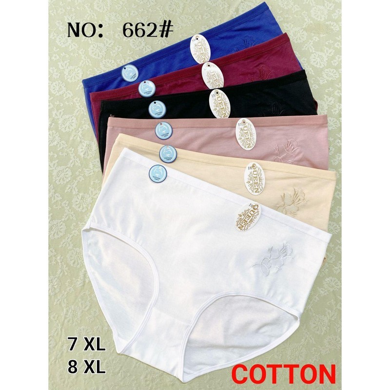 Трусы женские батал 12 шт (7-8XL) коттон KiE_662