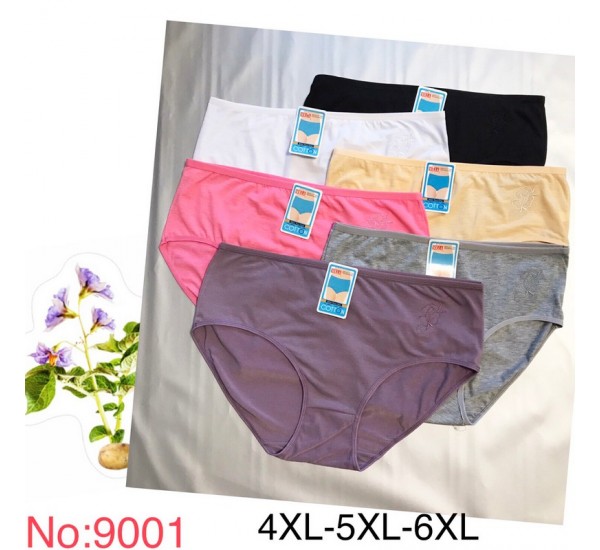 Труси жіночі супер батал 12 шт (4-6XL) коттон KiE_9001