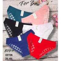 Трусы женские, коттон 12 шт (3-4XL) KiE_809