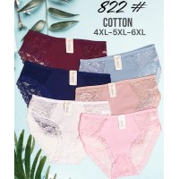 Трусы женские, коттон 12 шт (4-6XL) KiE_822