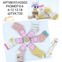 Носки для младенцев 12 шт (0-18 мес) махра KiE_H2003